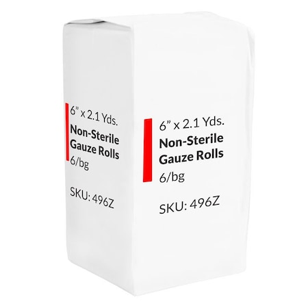 Oasis Non-Sterile Stretch Gauze Rolls 6 in. X 4.1 yds, 6PK D605